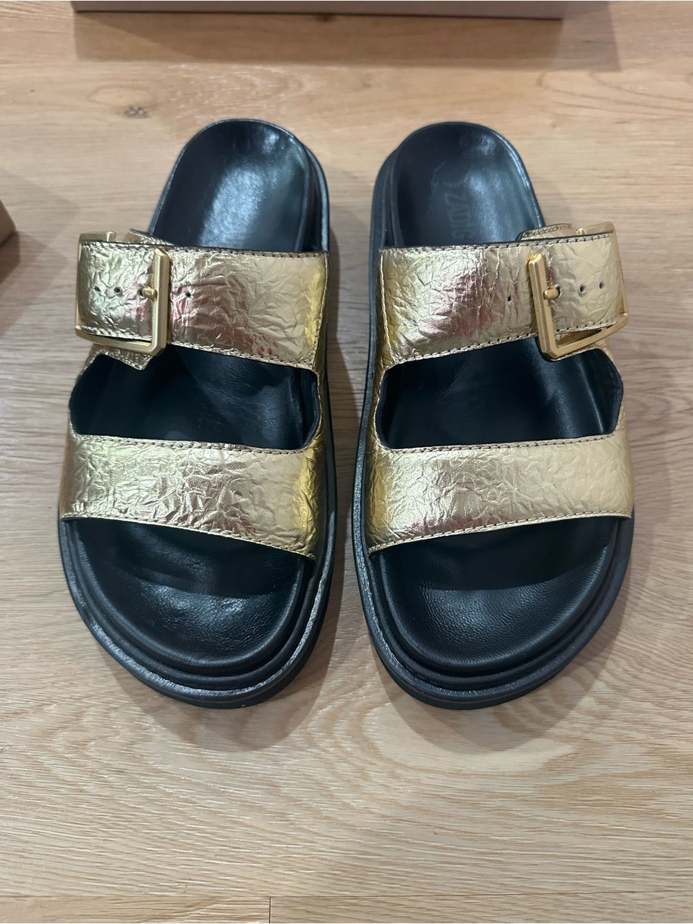 Gold Metallic Double Strap Slide Sandals ZADIG & VOLTAIRE
ACCESSORIES